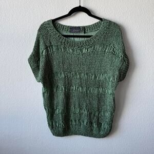 Bright green crochet top